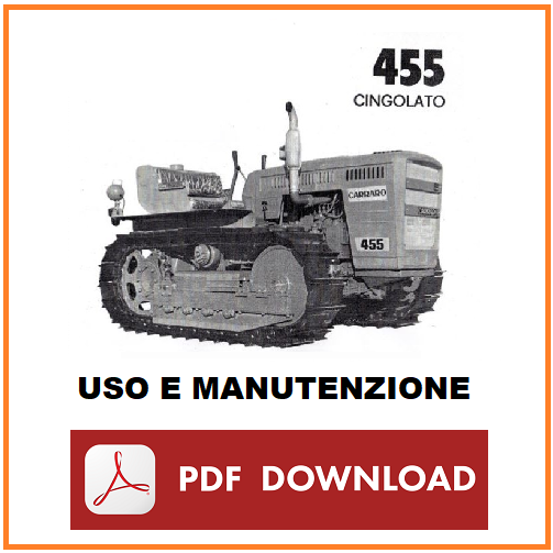 Carraro 455 Manuale uso manutenzione Libretto istruzioni trattore ITALIANO