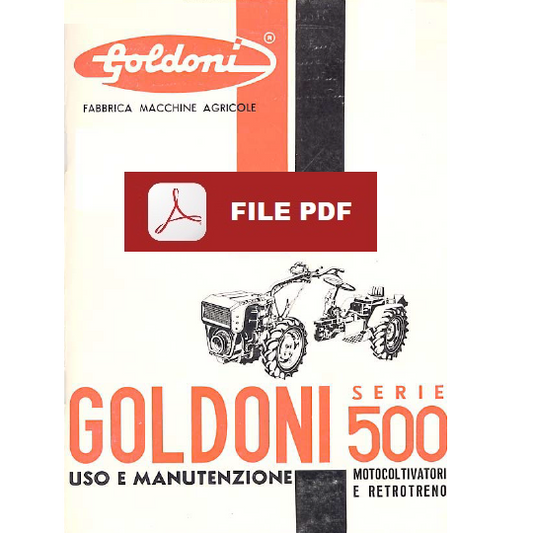 GOLDONI serie 500 mod. 518 520 521 Manuale uso manutenzione Libretto istruzioni motocoltivatore