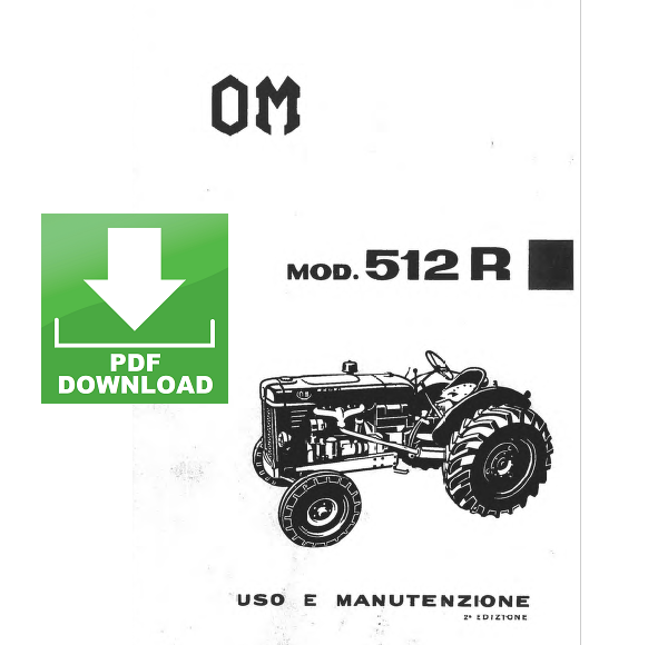Trattore FIAT OM 512R Manuale uso manutenzione Libretto istruzioni ITALIANO