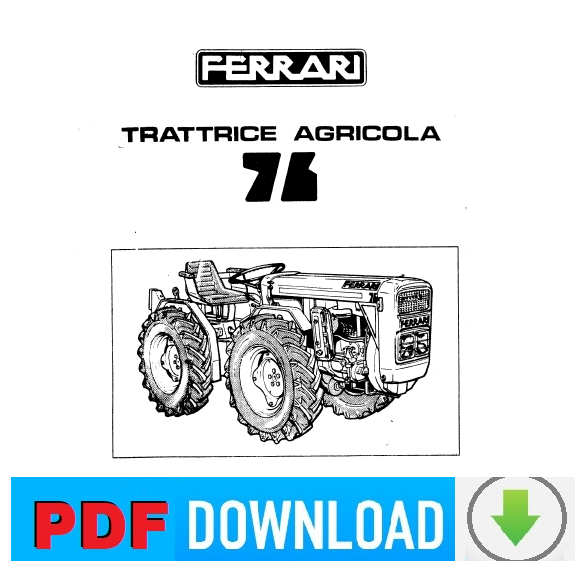 FERRARI 76 trattrice Manuale uso e manutenzione Libretto istruzioni trattore