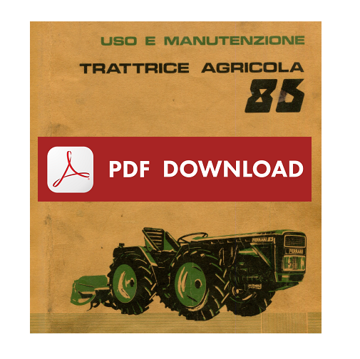 FERRARI 86 Manuale uso e manutenzione Libretto istruzioni trattore Operator's manual