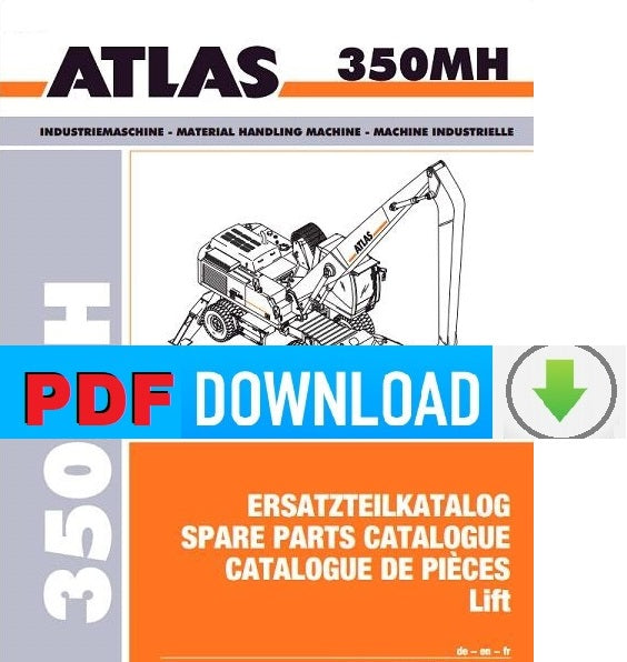 ATLAS 350 MH Catalogo ricambi Manuale parti esplosi SPARE PARTS Ersatzteilkatalog