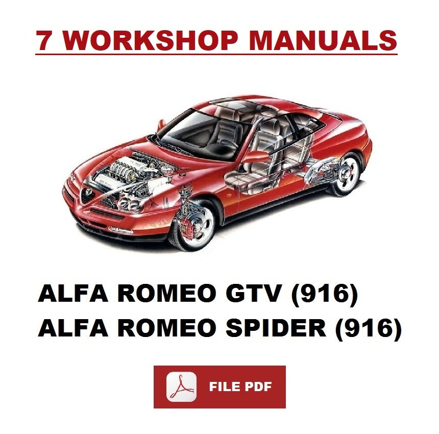 Alfa Romeo GTV / Spider (916) Catalogo ricambi + Manuali di officina