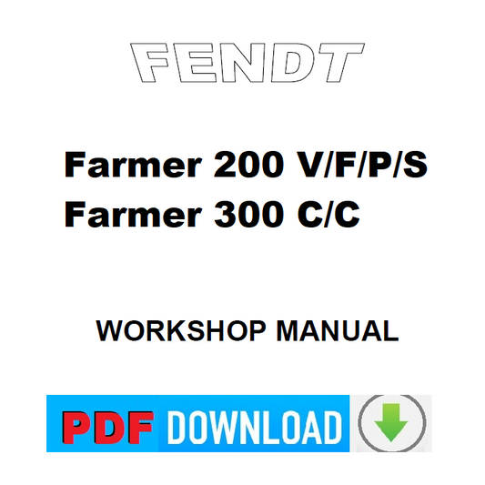 FENDT FARMER 200 300 Manuale officina Workshop service repair manual ENGLISH