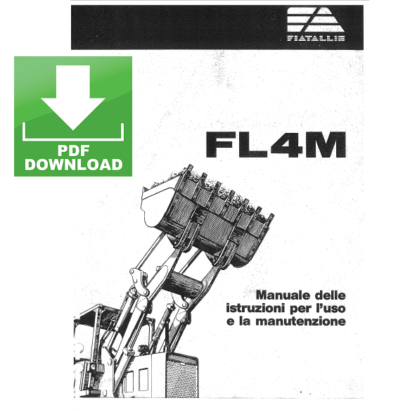 Fiatallis FL4-M Manuale uso manutenzione Libretto istruzioni Trattore Pala cingolata Ruspa FL4M