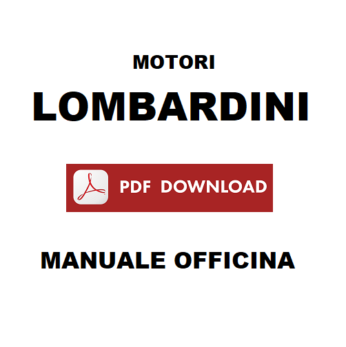 Lombardini motore diesel 15 LD Manuale officina Istruzioni riparazione ITALIANO