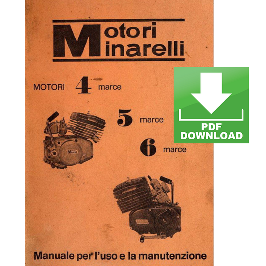Motori MINARELLI 50 75 P6-80 K6-80 4-5-6 marce Manuale uso manutenzione riparazione motore