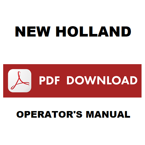 New Holland Kobelco E215B E245B Operator's manual Use maintenance instructions