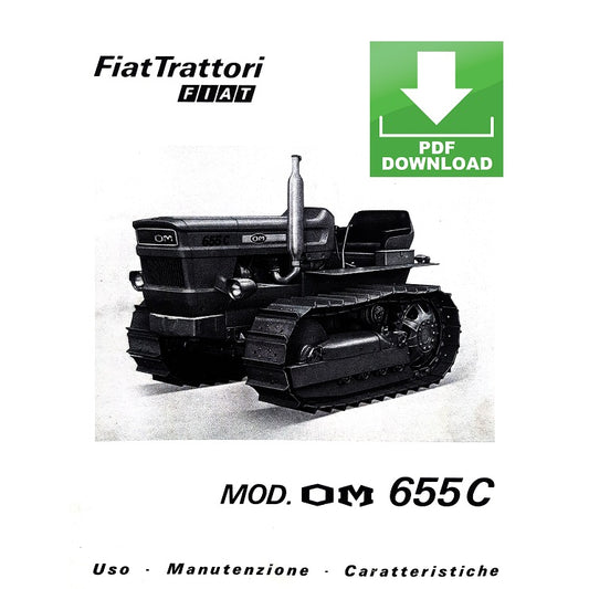 Trattore cingolato FIAT OM 655C Manuale uso manutenzione Libretto istruzioni ITALIANO