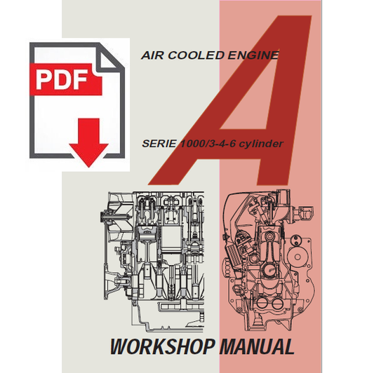 Motore SAME DEUTZ serie 1000 3-4-6 Cilindri AIR COOLED Manuale officina Workshop service manual engine repair