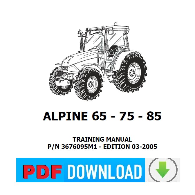 LANDINI ALPINE 65 75 85 Manuale officina Istruzioni riparazione trattore Workshop service training manual