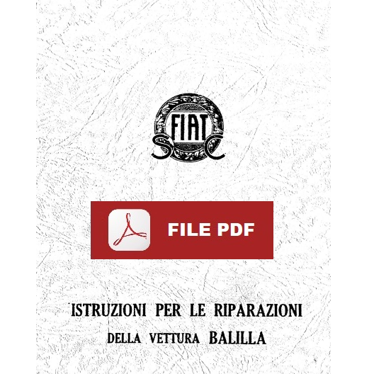 Fiat Balilla 508 (1932) Manuale officina Istruzioni per le riparazioni 508A