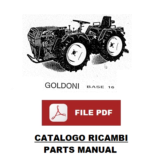 GOLDONI Base 16 trattore Catalogo ricambi Manuale parti esplosi SPARE PARTS