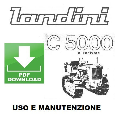 LANDINI C5000 CL5000 Manuale uso manutenzione Libretto istruzioni trattore ITALIANO