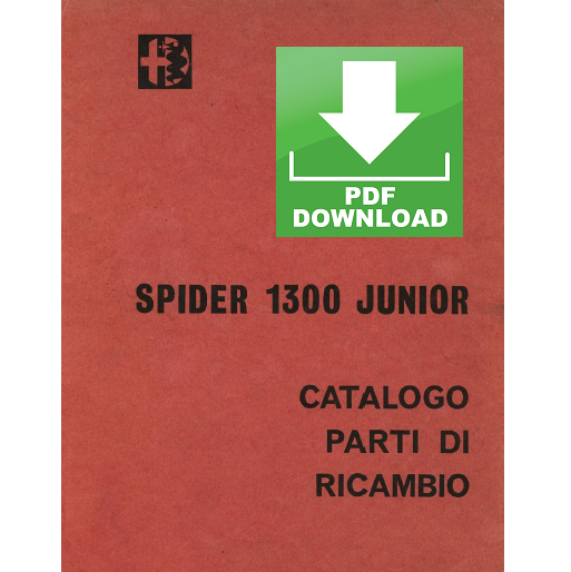 Alfa Romeo SPIDER 1300 JUNIOR (1968) Catalogo ricambi Manuale parti esplosi