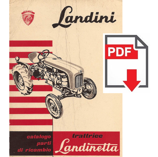 trattore LANDINI Landinetta 20cv Catalogo ricambi libretto Manuale parti esplosi ITALIANO