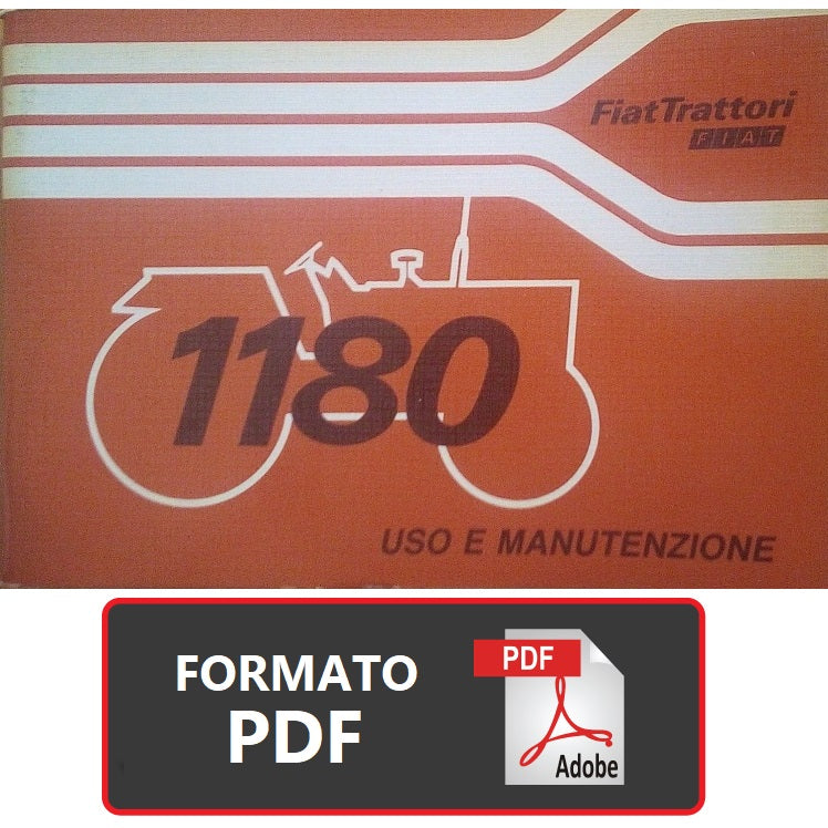 Trattore FIAT 1180 - DT - 1180H - DTH Manuale uso manutenzione Libretto istruzioni ITALIANO