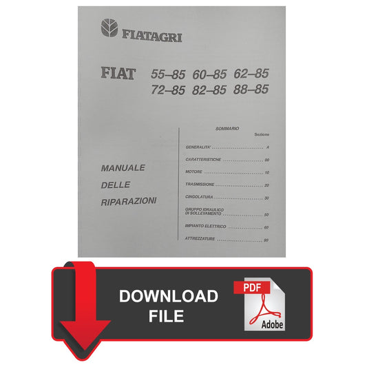 FIAT Fiatagri 55-85 60-85 62-85 72-85 82-85 88-85 Frutteto Vigneto Montagna Steering-o-matic Manuale officina istruzioni riparazioni assistenzaa trattore ITALIANO