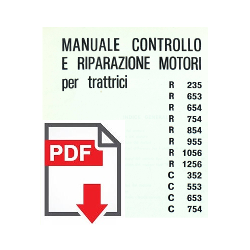 Lamborghini trattore R235 R653 R654 R754 R854 R955 R1056 R1256 C352 C553 C653 C754 Manuale officina riparazione motore