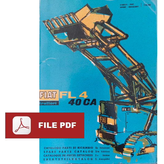 FIAT FL4 40CA Catalogo ricambi Manuale parti esplosi ruspa trattore SPARE PARTS