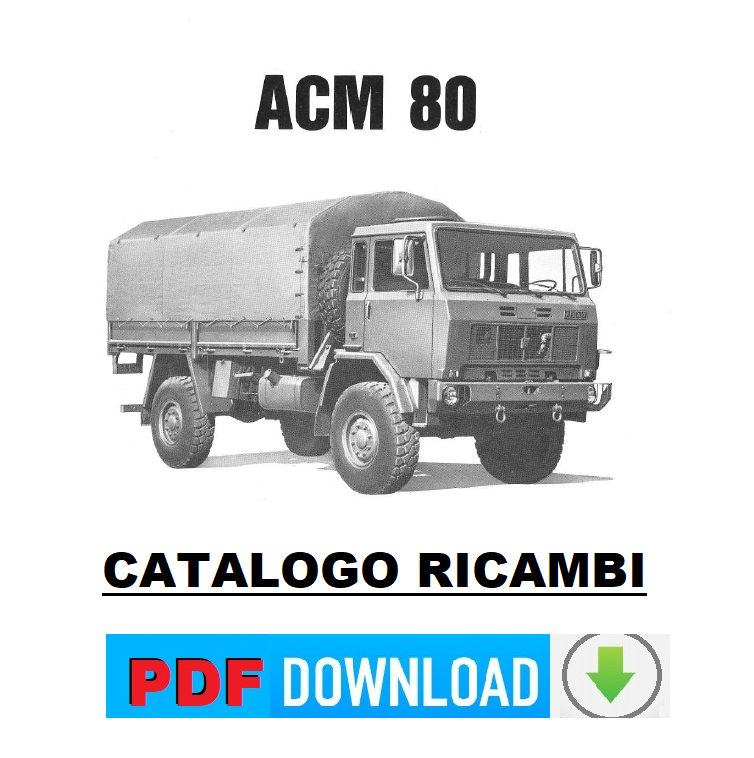 FIAT IVECO ACM 80 Lancia 6613 G Catalogo ricambi manuale parti esplosi Autocarro