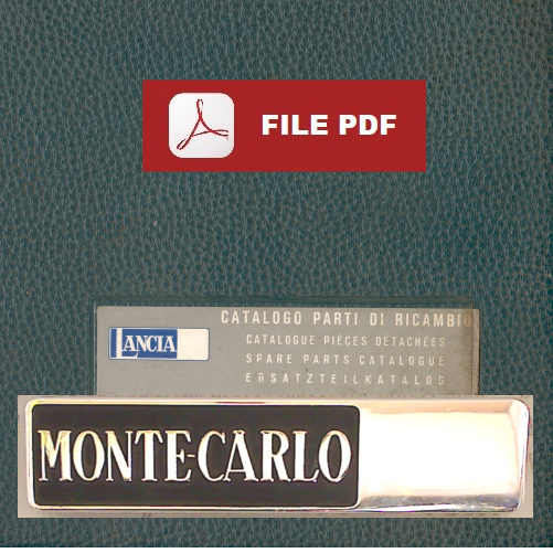 LANCIA Beta Montecarlo Catalogo ricambi Manuale parti esplosi Spare Parts