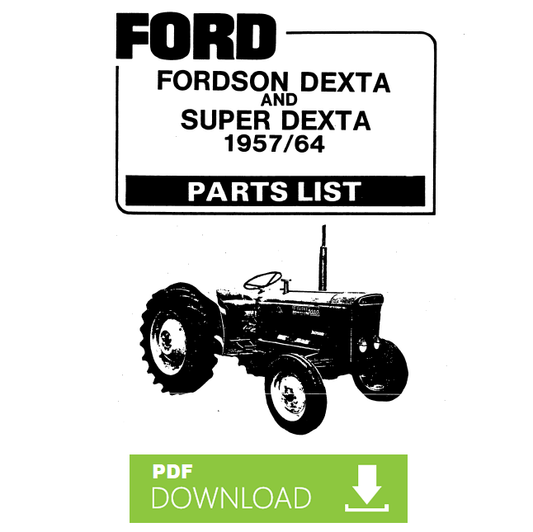 FORD tractor Fordson Dexta and Super Dexta 1957-1964 Manual SPARE PARTS LIST catalogo ricambi