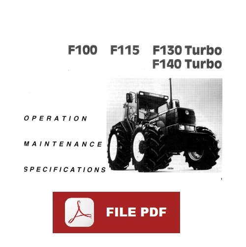 New Holland Fiatagri Winner F100 F115 F130 F140 Turbo Operator's Manual use maintenance