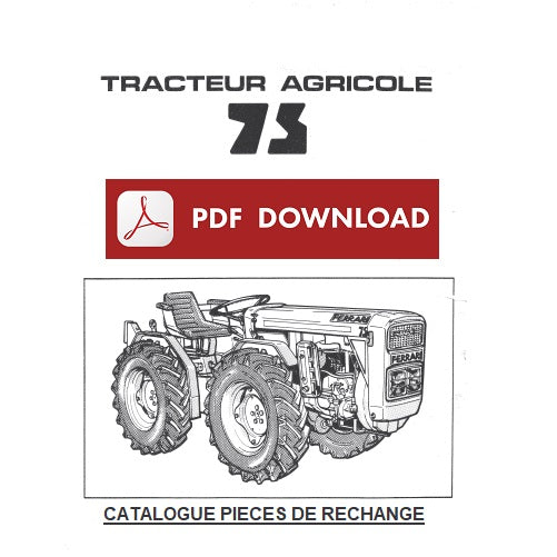 FERRARI 75 trattrice Catalogo ricambi Manuale parti esplosi trattore SPARE PARTS