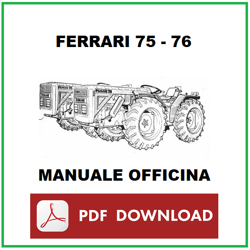 Trattore FERRARI 75 76 Manuale officina riparazione assistenza (ITALIANO)