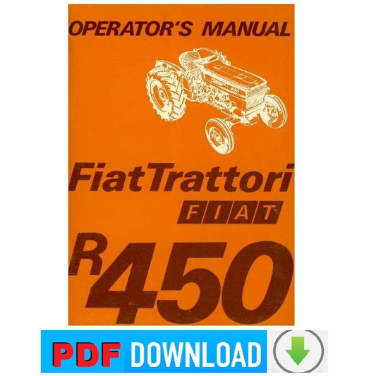 Tractor FIAT R450 Operator's manual Use Maintenance instructions book