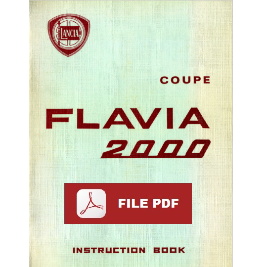 LANCIA Flavia 2000 Instructions Book User manual Use and Maintenance ENGLISH