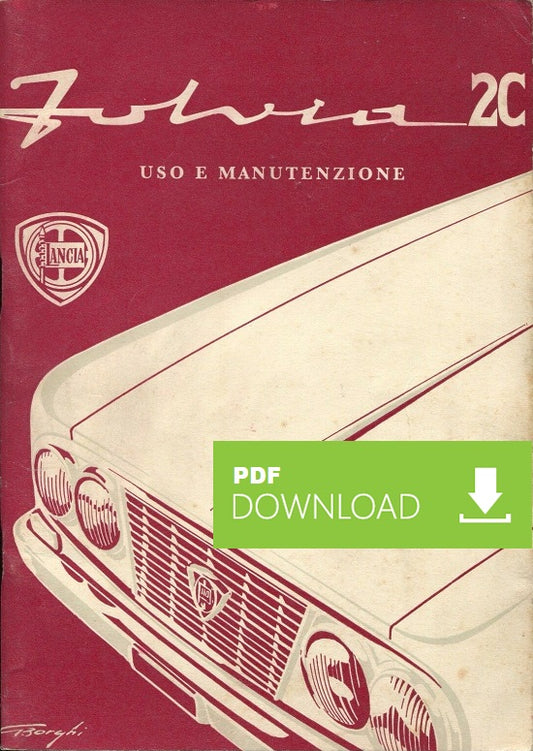 LANCIA FULVIA 2C Manuale uso manutenzione Libretto istruzioni ITALIANO