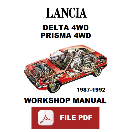 Lancia DELTA 4WD Prisma Workshop service manual repair Instructions CD ENGLISH