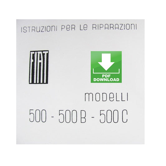 Manuale officina FIAT 500 Topolino A B C Giardiniera Belvedere e Furgoncino