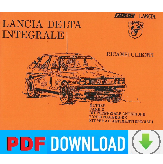 Lancia DELTA Integrale Catalogo ricambi Manuale parti esplosi SPARE PARTS