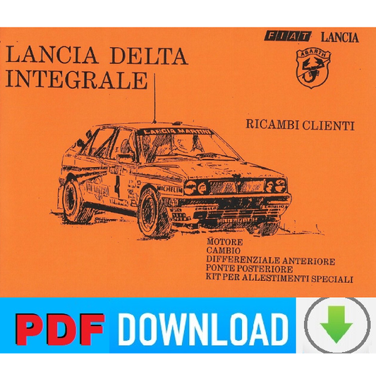 Lancia DELTA Integrale Catalogo ricambi Manuale parti esplosi SPARE PARTS