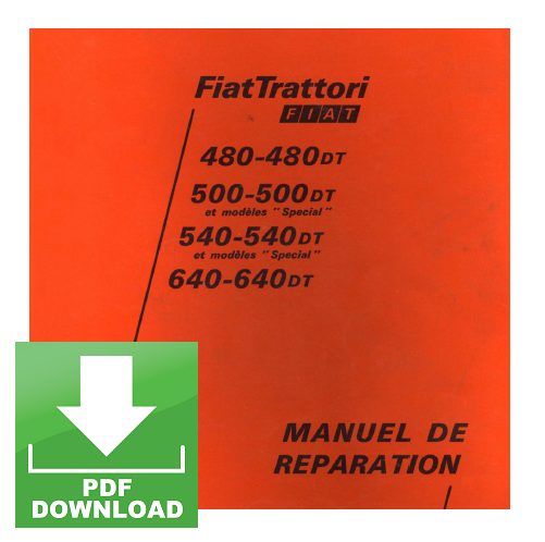 Tracteur FIAT Fiatagri 480 500 540 640 DT Manuel de reparation d'atelier