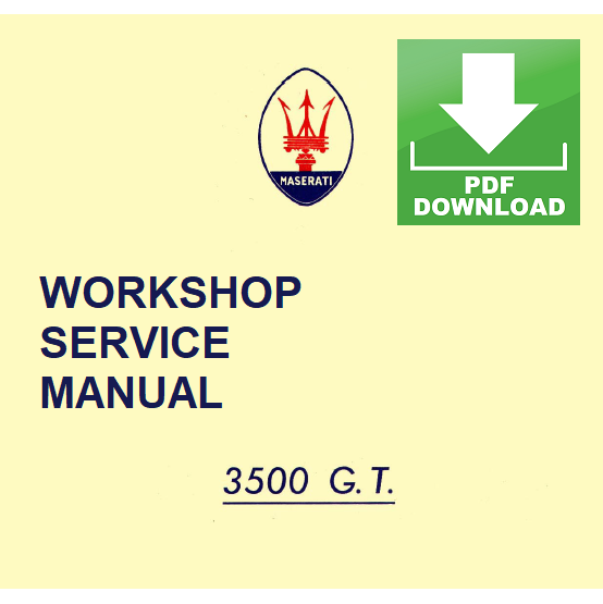 Maserati 3500 GT AM 101 Manuale officina riparazione Workshop service manual ENGLISH