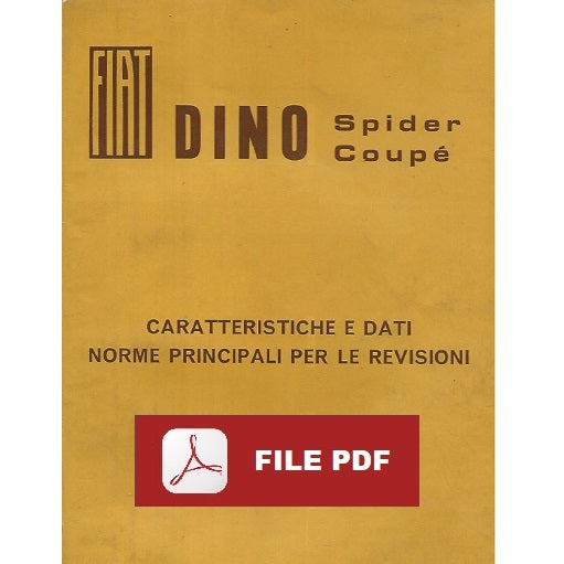 FIAT DINO Spider Coupe Manuale officina istruzioni riparazione assistenza ITALIANO