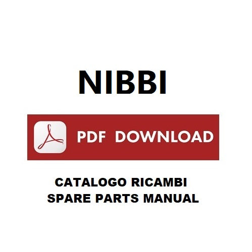 NIBBI G519 / Artiglio E (fino al 1981) Catalogo ricambi manuale parti esplosi