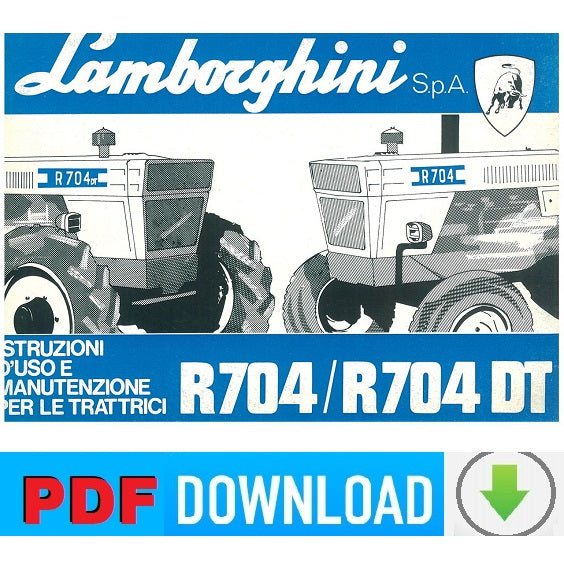 LAMBORGHINI R704 - R704 DT Manuale uso manutenzione Libretto istruzioni trattore