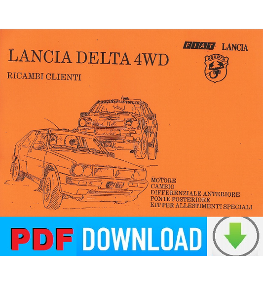 Lancia DELTA 4WD Catalogo ricambi Manuale parti esplosi SPARE PARTS