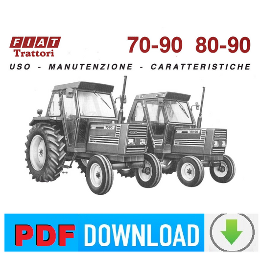 Trattore FIAT 70-90 80-90 Manuale uso manutenzione Libretto istruzioni ITALIANO