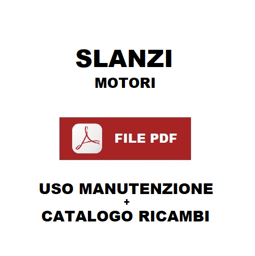 Motore SLANZI DVA 1550 1750 S2 Manuale uso manutenzione Libretto istruzioni + Catalogo ricambi ITALIANO