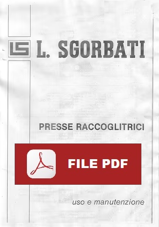 SGORBATI 131S 132S 133S 138S 230 233 238 Manuale uso manutenzione Libretto istruzioni pressa