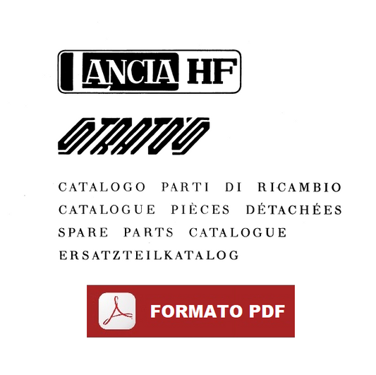 LANCIA STRATOS Catalogo ricambi Manuale parti esplosi Spare Parts 1974