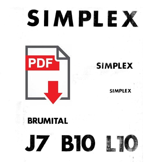 BRUMITAL SIMPLEX B10 J7 L10 Manuale uso manutenzione Libretto istruzioni Catalogo ricambi motocoltivatore motozzappa