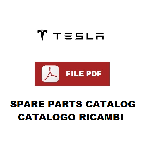 TESLA model X Catalogo ricambi Manuale parti esplosi SPARE PARTS