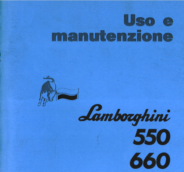 LAMBORGHINI 550 660 Manuale uso manutenzione Libretto istruzioni trattore ITALIANO